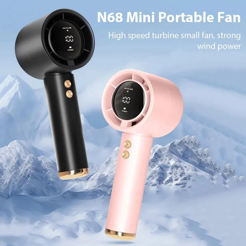 BreezGO portable mini fan — available in Black, White, Blue and Pink