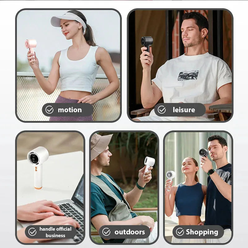 BreezGO portable fan perfect for travel, commuting and outdoor activities